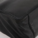 LOEWE Hand Bag Leather Black Gold Auth 204858-16