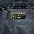 LOEWE Hand Bag Leather Black Gold Auth 204858-19