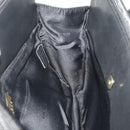 LOEWE Hand Bag Leather Black Gold Auth 204858-20