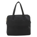 LOEWE Hand Bag Leather Black Gold Auth 204858-13