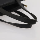 LOEWE Hand Bag Leather Black Gold Auth 204858-7