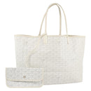 GOYARD Herringbone Saint Louis GM Tote Bag PVC White Auth 204859A-1