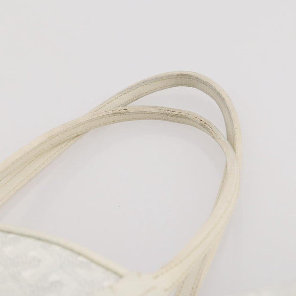 GOYARD Herringbone Saint Louis GM Tote Bag PVC White Auth 204859A