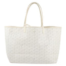 GOYARD Herringbone Saint Louis GM Tote Bag PVC White Auth 204859A-2