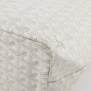 GOYARD Herringbone Saint Louis GM Tote Bag PVC White Auth 204859A-21