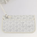 GOYARD Herringbone Saint Louis GM Tote Bag PVC White Auth 204859A-27