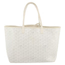 GOYARD Herringbone Saint Louis GM Tote Bag PVC White Auth 204859A-3