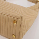 BALLY Shoulder Bag Leather Beige Gold Auth 204860A-12