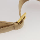 BALLY Shoulder Bag Leather Beige Gold Auth 204860A-15