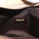 BALLY Shoulder Bag Leather Beige Gold Auth 204860A-18