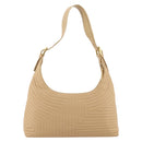 BALLY Shoulder Bag Leather Beige Gold Auth 204860A-3
