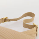 BALLY Shoulder Bag Leather Beige Gold Auth 204860A-9