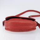 LOEWE Shoulder Bag Leather Red Silver Auth 204862-5