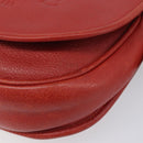 LOEWE Shoulder Bag Leather Red Silver Auth 204862-15