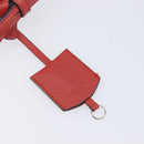 LOEWE Shoulder Bag Leather Red Silver Auth 204862-10