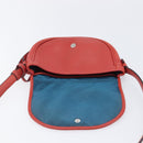 LOEWE Shoulder Bag Leather Red Silver Auth 204862-18