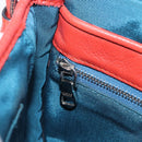 LOEWE Shoulder Bag Leather Red Silver Auth 204862-22