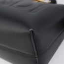 FENDI By The Way Mini Hand Bag Leather 2way Black Gold Tone 8BS067 Auth 204865V-9