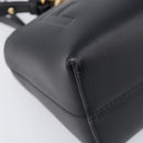 FENDI By The Way Mini Hand Bag Leather 2way Black Gold Tone 8BS067 Auth 204865V-17