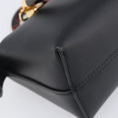 FENDI By The Way Mini Hand Bag Leather 2way Black Gold Tone 8BS067 Auth 204865V-19