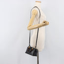 FENDI By The Way Mini Hand Bag Leather 2way Black Gold Tone 8BS067 Auth 204865V-26