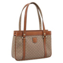 CELINE Macadam Canvas Tote Bag PVC Beige Gold Auth 204866A-1