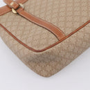 CELINE Macadam Canvas Tote Bag PVC Beige Gold Auth 204866A-13
