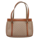 CELINE Macadam Canvas Tote Bag PVC Beige Gold Auth 204866A-3