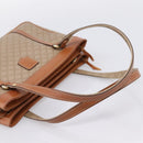 CELINE Macadam Canvas Tote Bag PVC Beige Gold Auth 204866A-7
