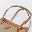 CELINE Macadam Canvas Tote Bag PVC Beige Gold Auth 204866A-8