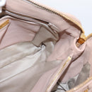 Miu Miu Matelasse Hand Bag Leather 2way Pink Gold Auth 204868-23