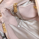 Miu Miu Matelasse Hand Bag Leather 2way Pink Gold Auth 204868-24
