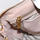 Miu Miu Matelasse Hand Bag Leather 2way Pink Gold Auth 204868-25
