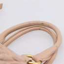 Miu Miu Matelasse Hand Bag Leather 2way Pink Gold Auth 204868-14
