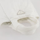 PRADA Hand Bag Nylon White Auth 204869A-6