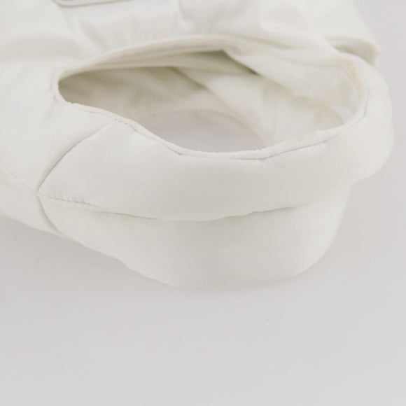 PRADA Hand Bag Nylon White Auth 204869A
