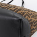 FENDI Zucca Canvas Tote Bag Black Brown Auth 204873-10