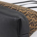 FENDI Zucca Canvas Tote Bag Black Brown Auth 204873-12