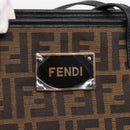 FENDI Zucca Canvas Tote Bag Black Brown Auth 204873-15
