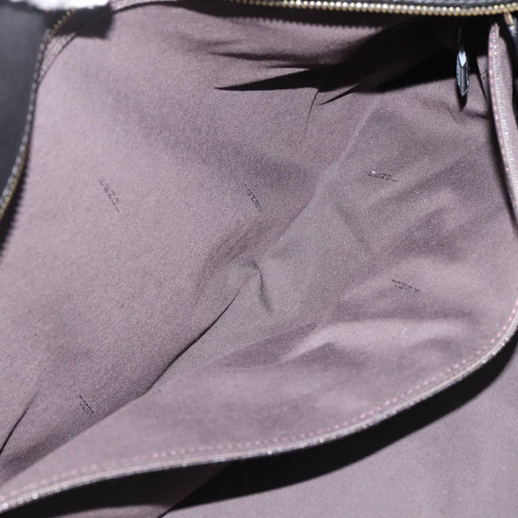 FENDI Zucca Canvas Tote Bag Black Brown Auth 204873