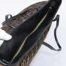 FENDI Zucca Canvas Tote Bag Black Brown Auth 204873-6