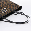 FENDI Zucca Canvas Tote Bag Black Brown Auth 204873-7