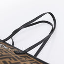 FENDI Zucca Canvas Tote Bag Black Brown Auth 204873-8