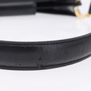 CELINE Shoulder Bag Leather Black Gold Auth 204875-16