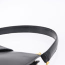 CELINE Shoulder Bag Leather Black Gold Auth 204875-17