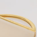 CELINE Hand Bag plastic Beige Gold Auth 204877-14