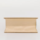 CELINE Hand Bag plastic Beige Gold Auth 204877-7