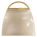 CELINE Hand Bag plastic Beige Gold Auth 204877-3