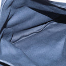 CHANEL Hand Bag Canvas 2way Navy Silver CC Auth 204878V-29