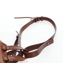 LOEWE Hammock Hand Bag Leather 2way Brown Gold Auth 204880SAM-15